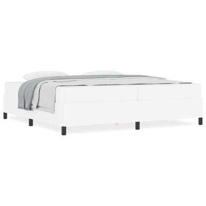 Bedframe met matras Wit 200 x 200 cm Kunstleer