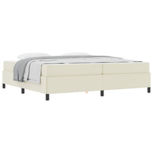 Bedframe met matras Crème 200 x 200 cm Stof