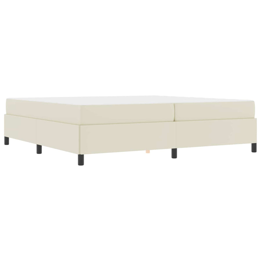 Bedframe met matras Crème 200 x 200 cm Stof