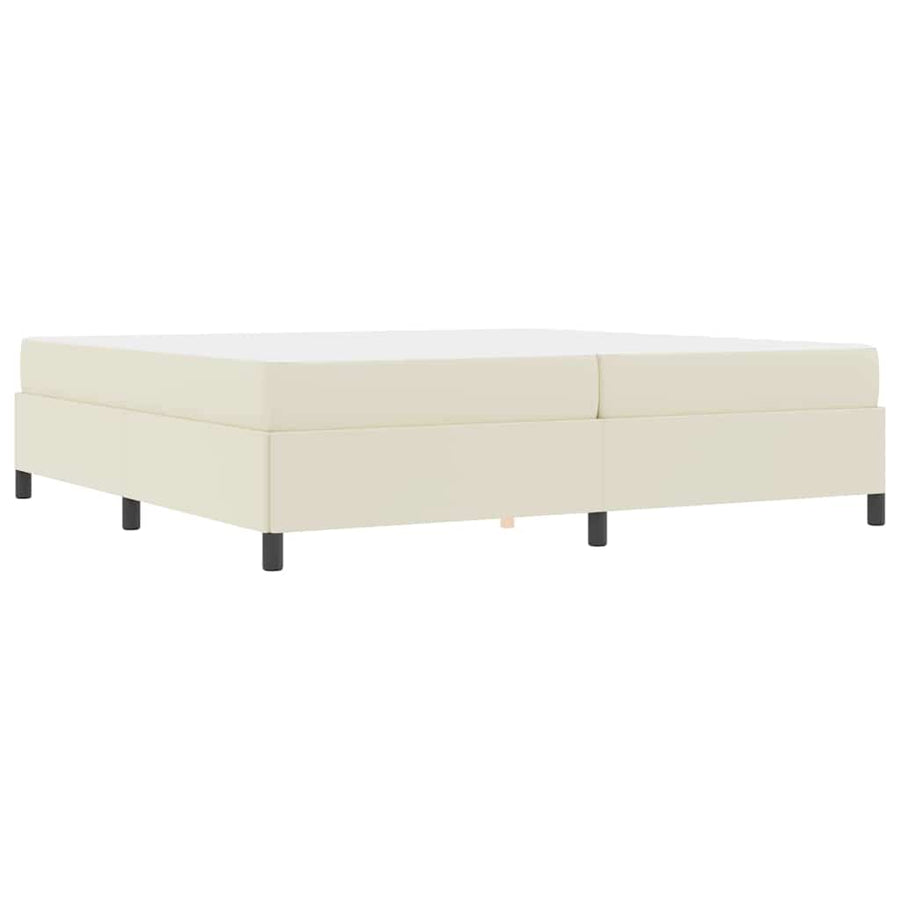 Bedframe met matras Crème 200 x 200 cm Stof