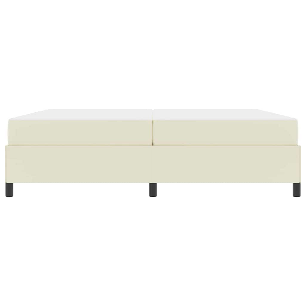 Bedframe met matras Crème 200 x 200 cm Stof