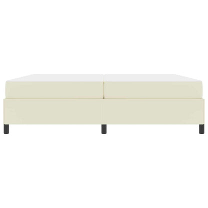 Bedframe met matras Crème 200 x 200 cm Stof