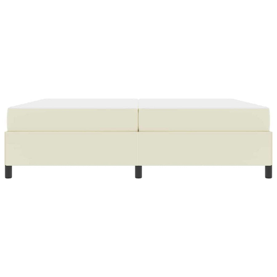 Bedframe met matras Crème 200 x 200 cm Stof
