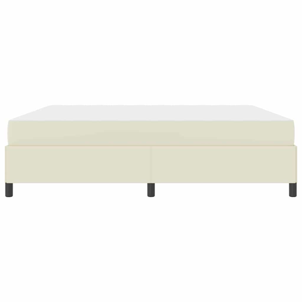 Bedframe met matras Crème 200 x 200 cm Stof