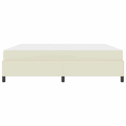 Bedframe met matras Crème 200 x 200 cm Stof