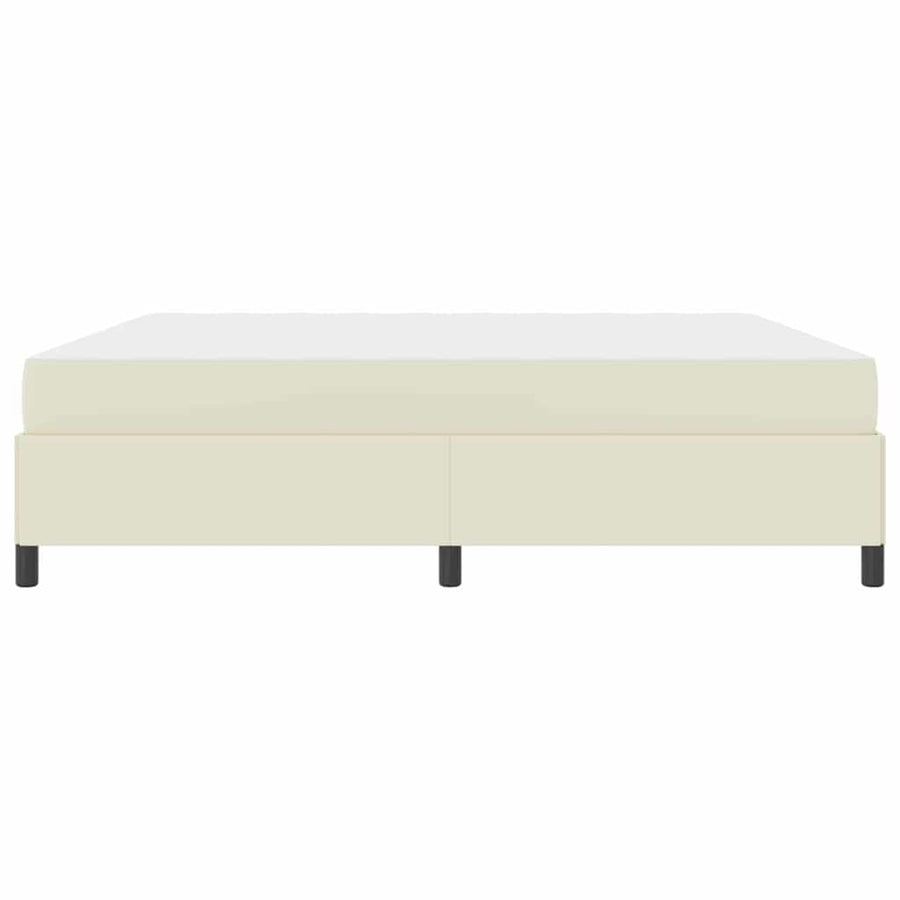 Bedframe met matras Crème 200 x 200 cm Stof