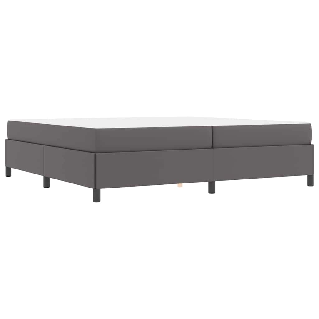 Bedframe met matras Grijs 200 x 200 cm Kunstleer