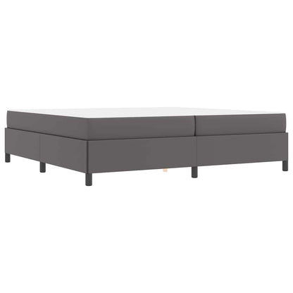 Bedframe met matras Grijs 200 x 200 cm Kunstleer