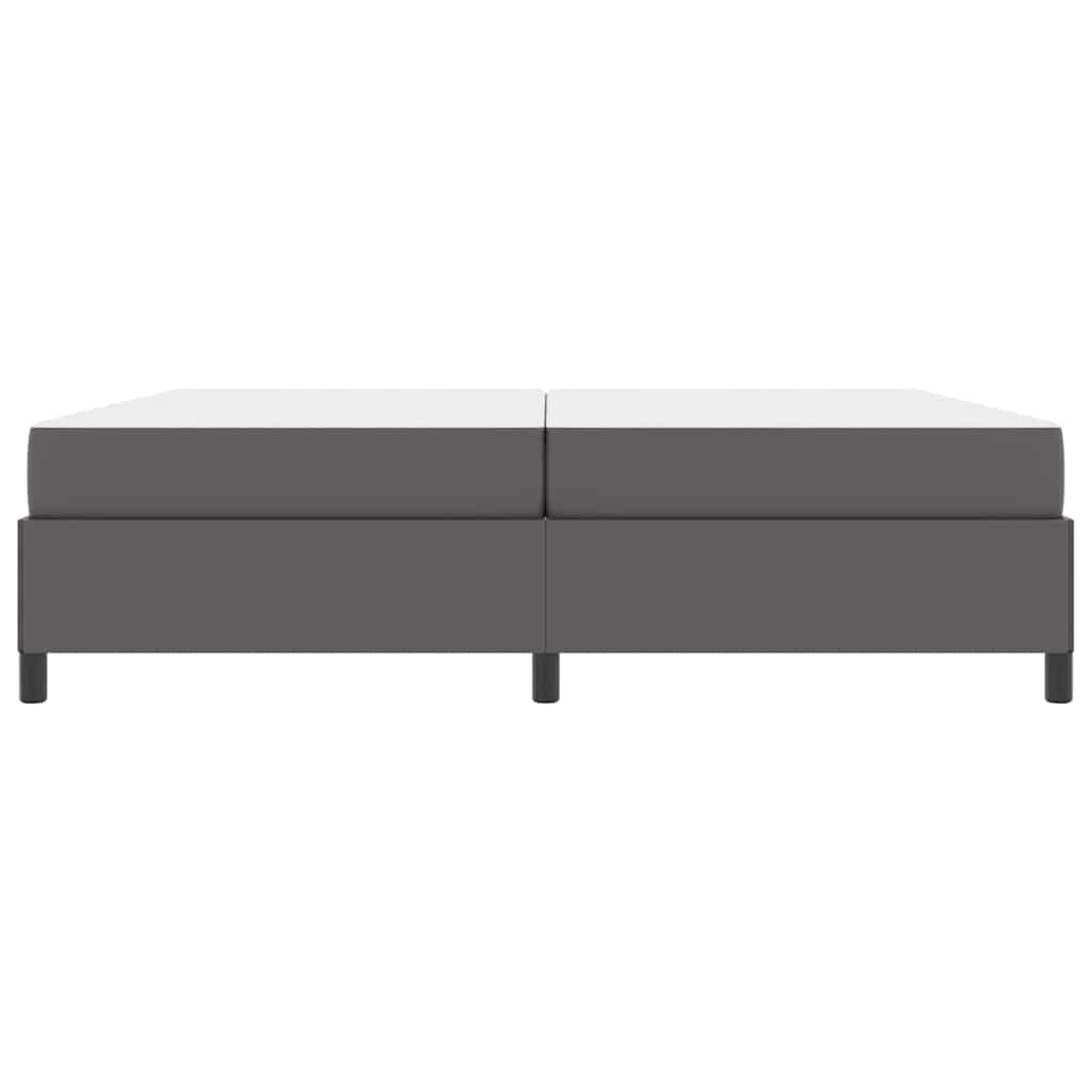 Bedframe met matras Grijs 200 x 200 cm Kunstleer
