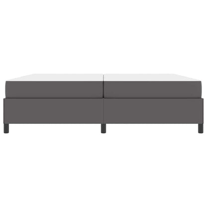 Bedframe met matras Grijs 200 x 200 cm Kunstleer