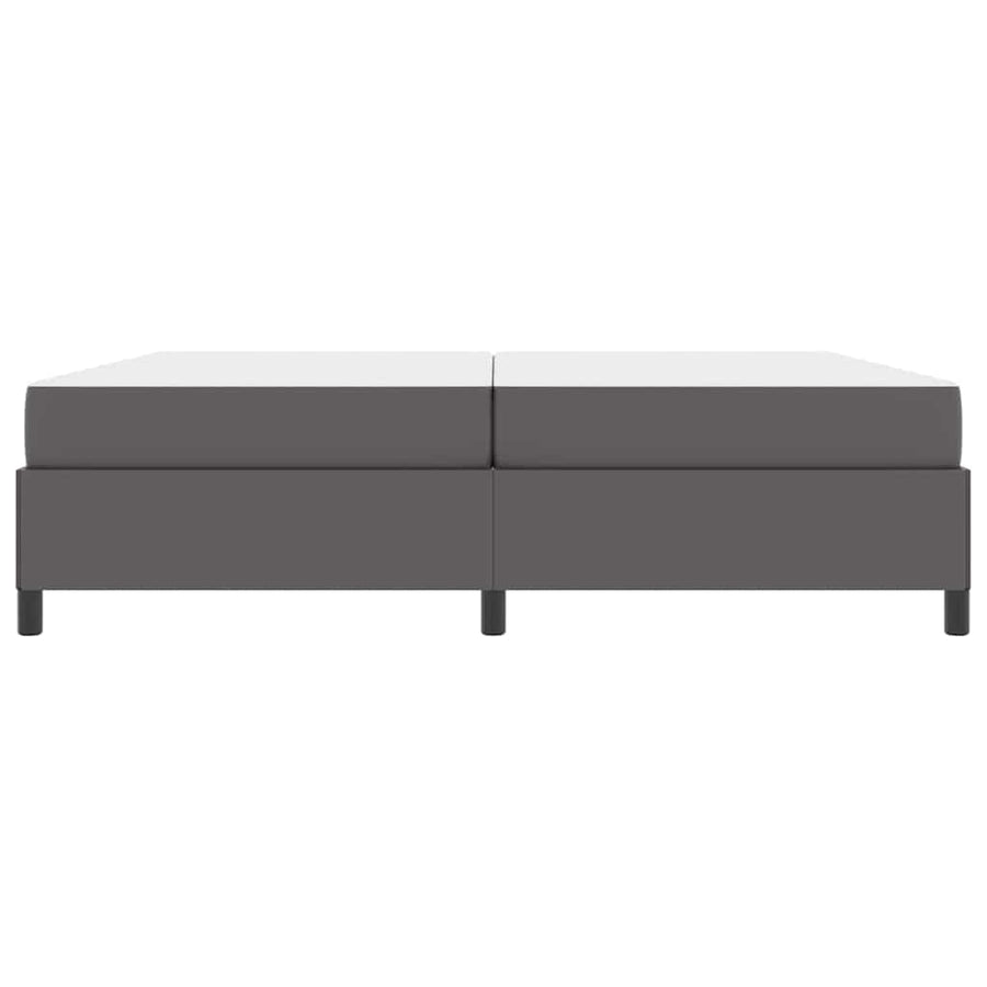 Bedframe met matras Grijs 200 x 200 cm Kunstleer
