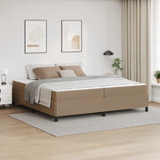 Bed frame with mattress Cappuccino 200 x 200 cm Fabric