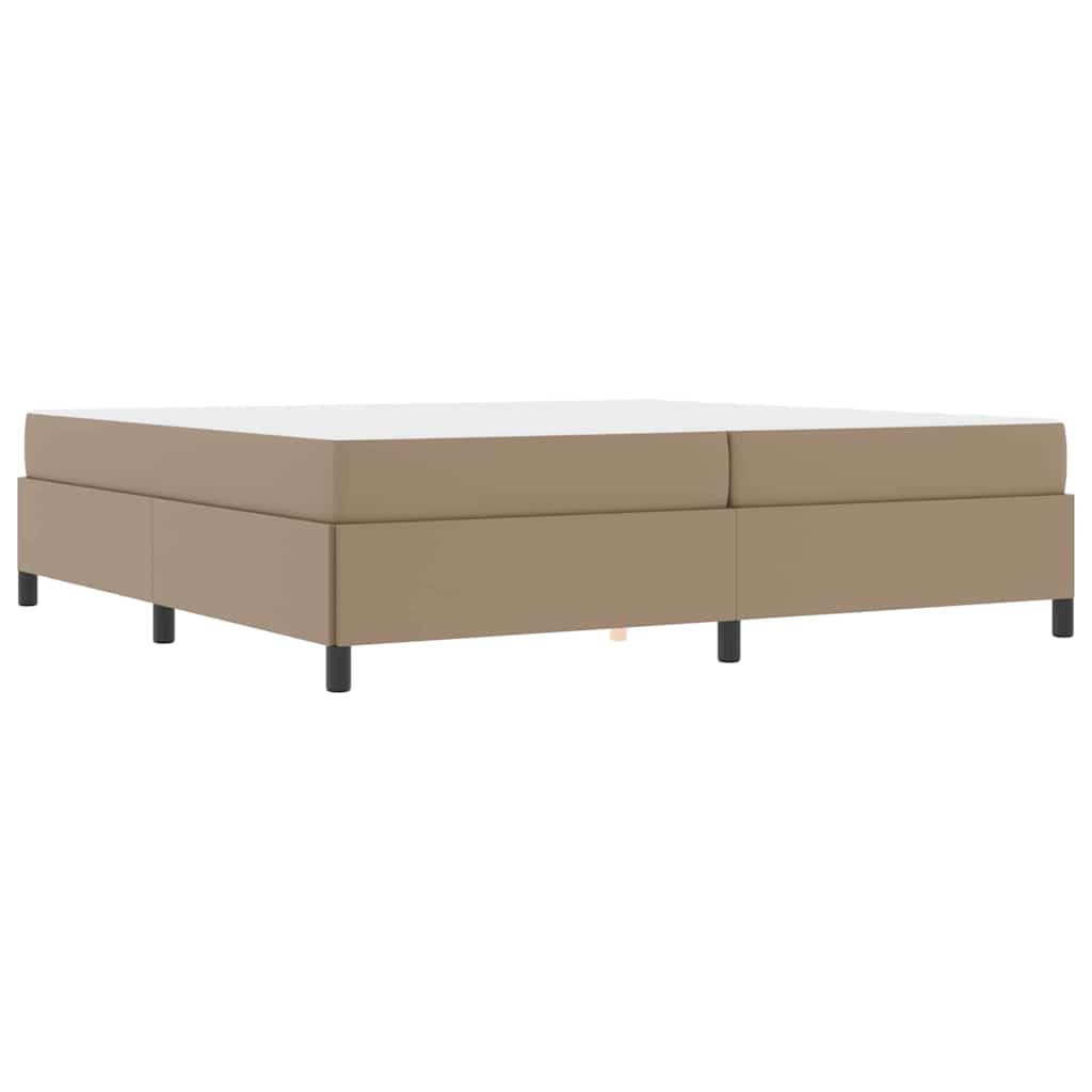 Bedframe met matras Cappuccino 200 x 200 cm Kunstleer