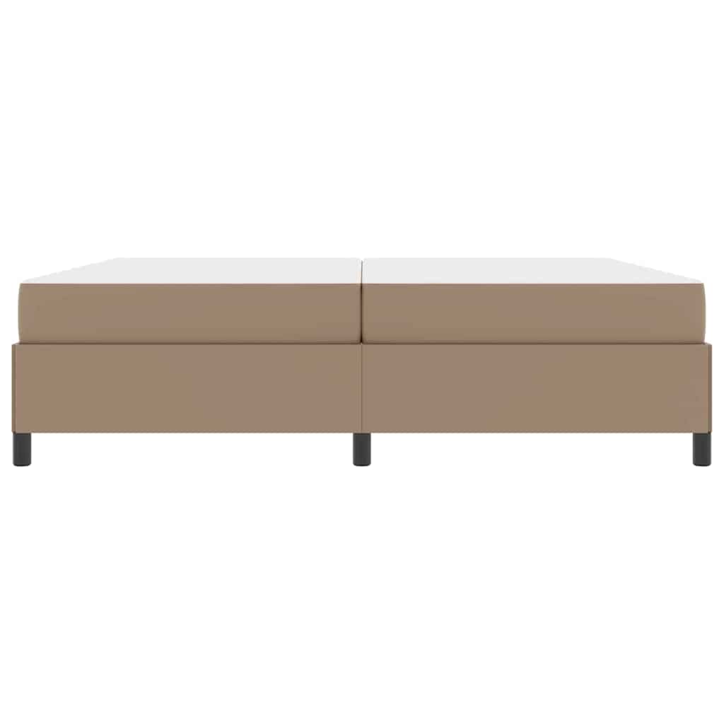 Bedframe met matras Cappuccino 200 x 200 cm Kunstleer