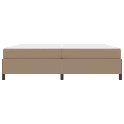 Bedframe met matras Cappuccino 200 x 200 cm Kunstleer