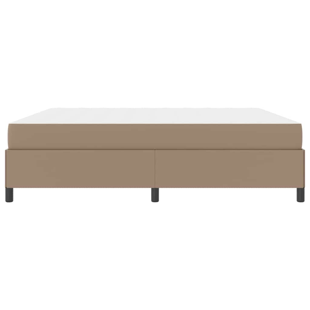 Bedframe met matras Cappuccino 200 x 200 cm Kunstleer