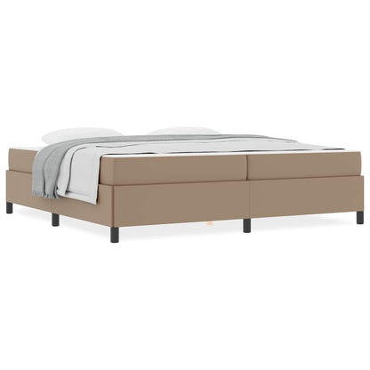 Bedframe met matras Cappuccino 200 x 200 cm Kunstleer
