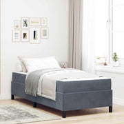 Bedframe 80x200 cm donkergrijs stof