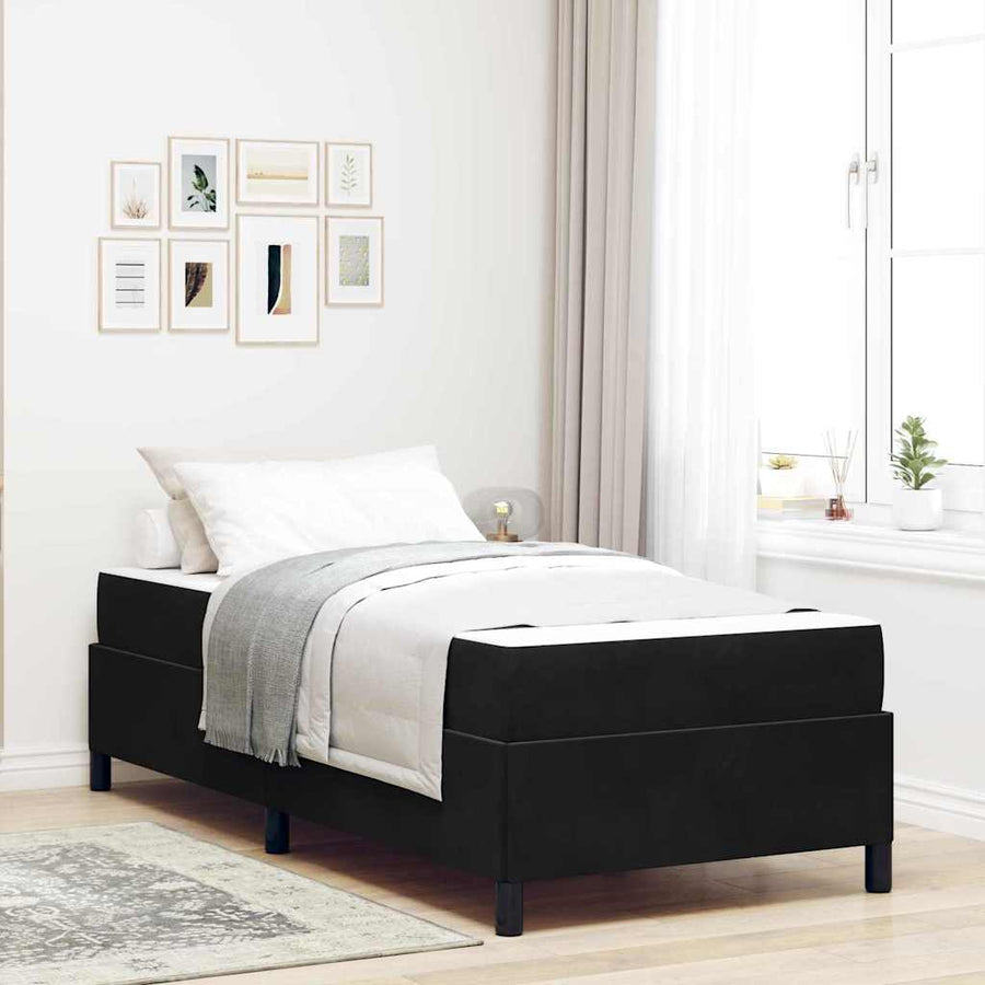 Bedframe Anders Zwart en Wit en Zwart 80 x 200 cm Fluweel