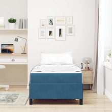 Bedframe Anders Donkerblauw en wit 80 x 200 cm Fluweel