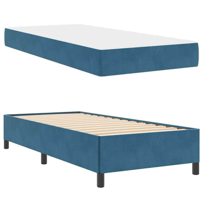 Bedframe Anders Donkerblauw en wit 80 x 200 cm Fluweel