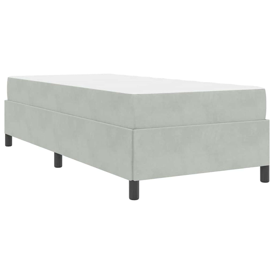 Bedframe Anders Wit en lichtgrijs 90 x 190 cm Fluweel