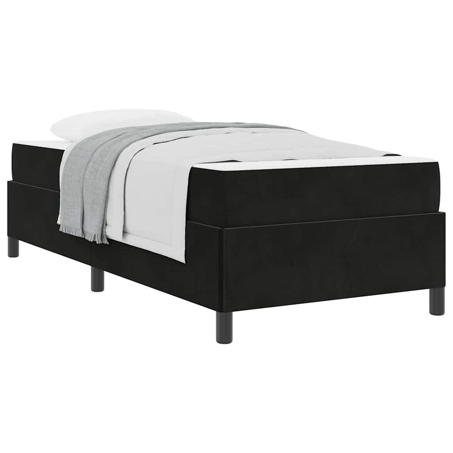 Bedframe Anders Zwart en Wit en Zwart 90 x 190 cm Fluweel