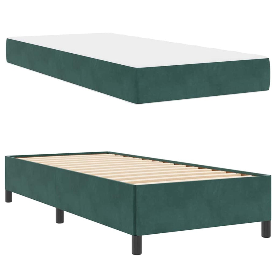 Bedframe Anders Wit en lichtgrijs 90 x 190 cm Fluweel