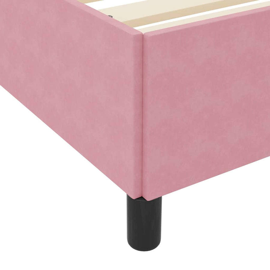 Bedframe Anders Roze en wit 90 x 190 cm Fluweel
