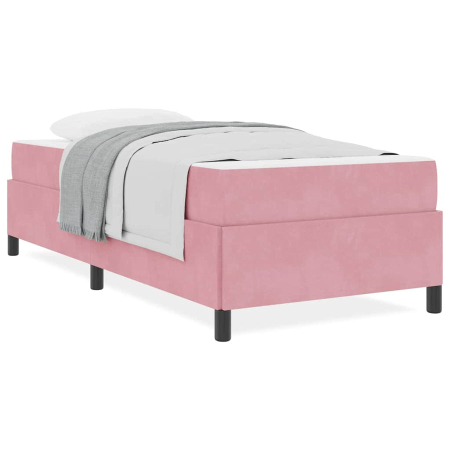 Bedframe Anders Roze en wit 90 x 190 cm Fluweel