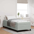 Bed frame with mattress Light Grey 90 x 200 cm Fabric
