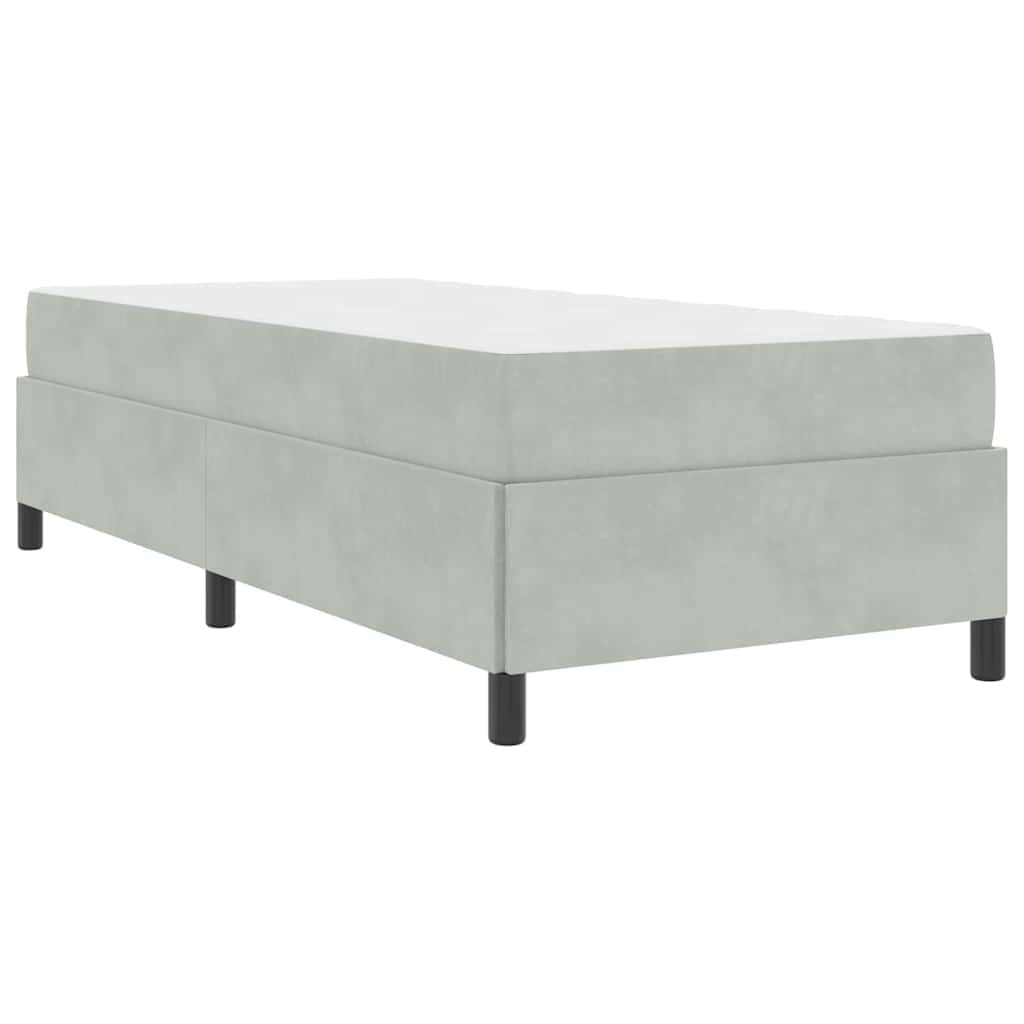 Bedframe Anders Wit en lichtgrijs 90 x 200 cm Fluweel