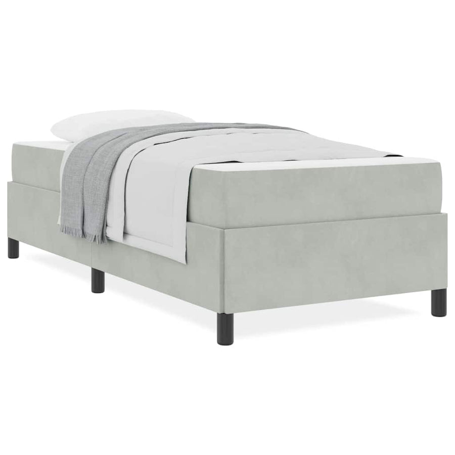 Bedframe Anders Wit en lichtgrijs 90 x 200 cm Fluweel
