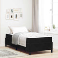 Bed frame with mattress Black 90 x 200 cm Fabric