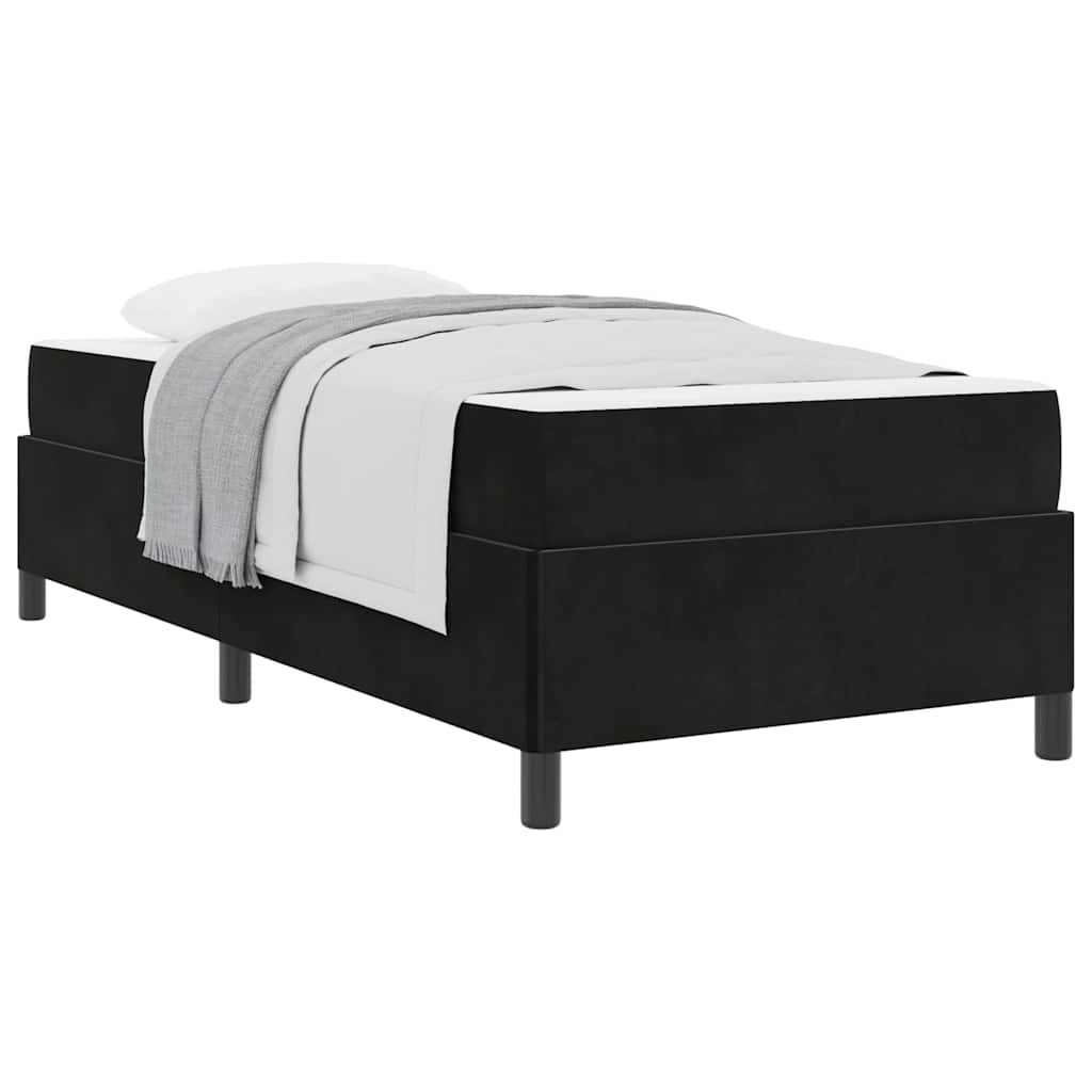 Bedframe Anders Zwart en Wit en Zwart 90 x 200 cm Fluweel