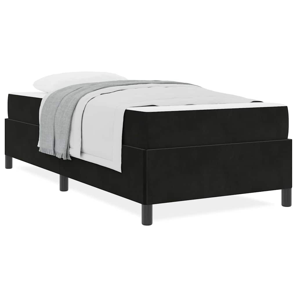 Bedframe Anders Zwart en Wit en Zwart 90 x 200 cm Fluweel