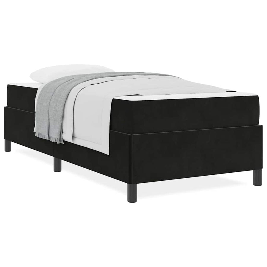 Bedframe Anders Zwart en Wit en Zwart 90 x 200 cm Fluweel