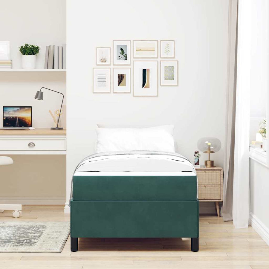 Bedframe Anders Wit en lichtgrijs 90 x 200 cm Fluweel