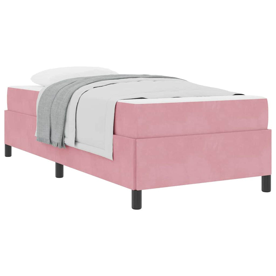 Bedframe Anders Roze en wit 90 x 200 cm Fluweel