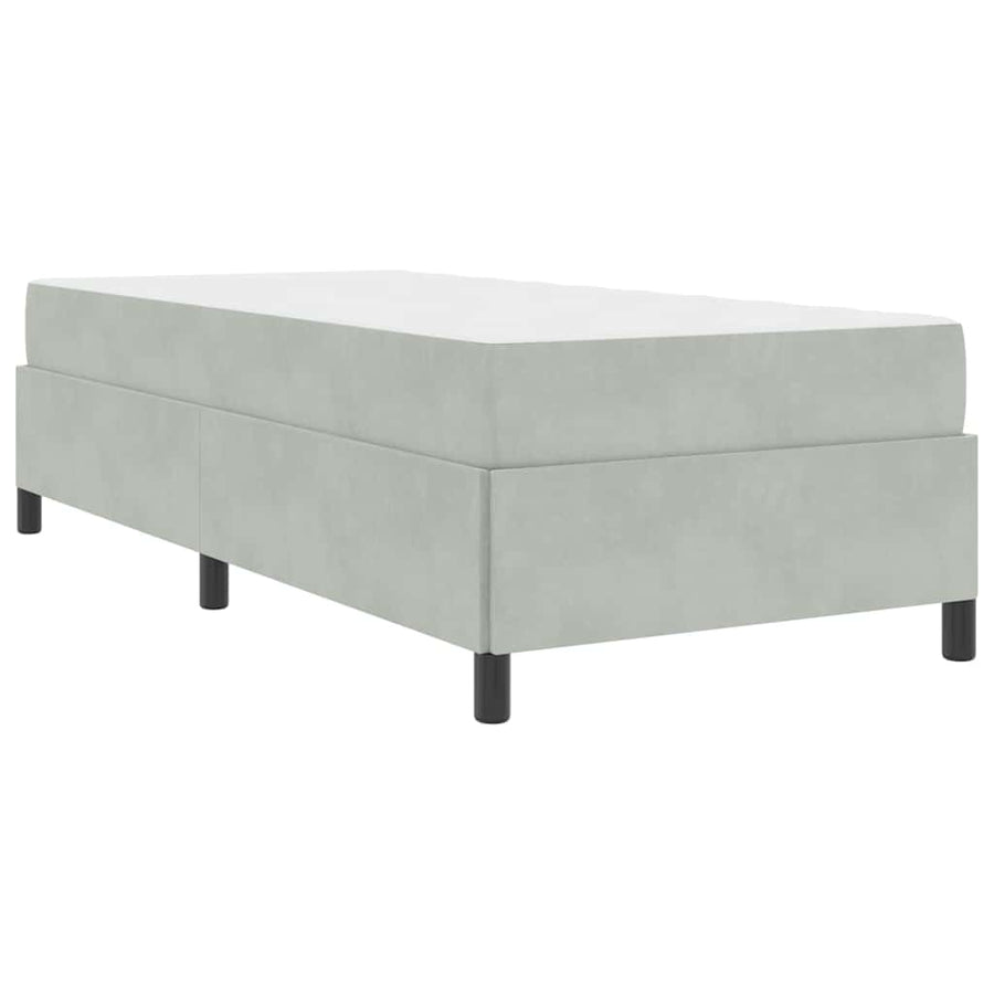 Bedframe Anders Wit en lichtgrijs 100 x 200 cm Fluweel