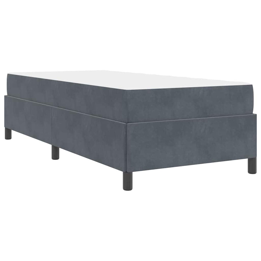 Bedframe Anders Donkergrijs en Wit 100 x 200 cm Fluweel