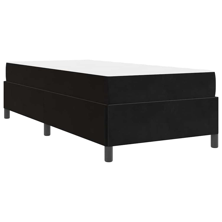 Bedframe Anders Zwart en Wit en Zwart 100 x 200 cm Fluweel