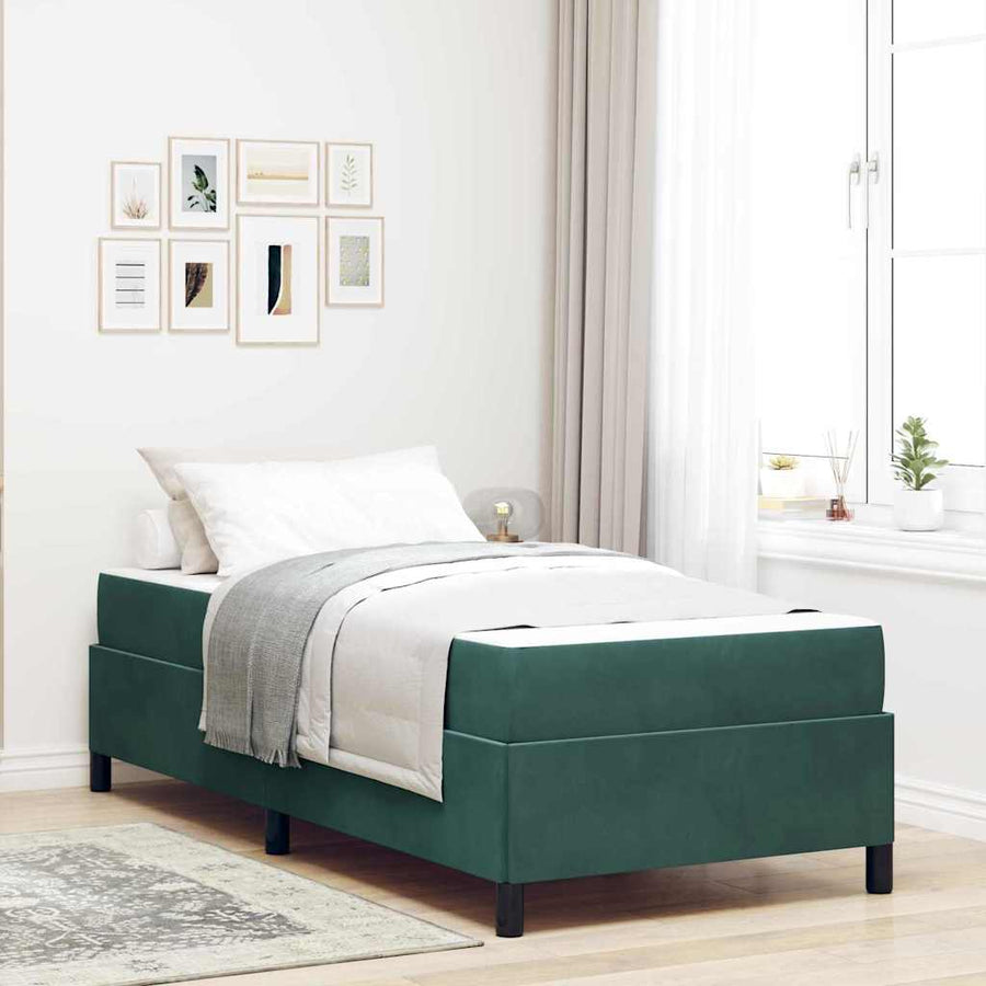 Bedframe Anders Wit en lichtgrijs 100 x 200 cm Fluweel
