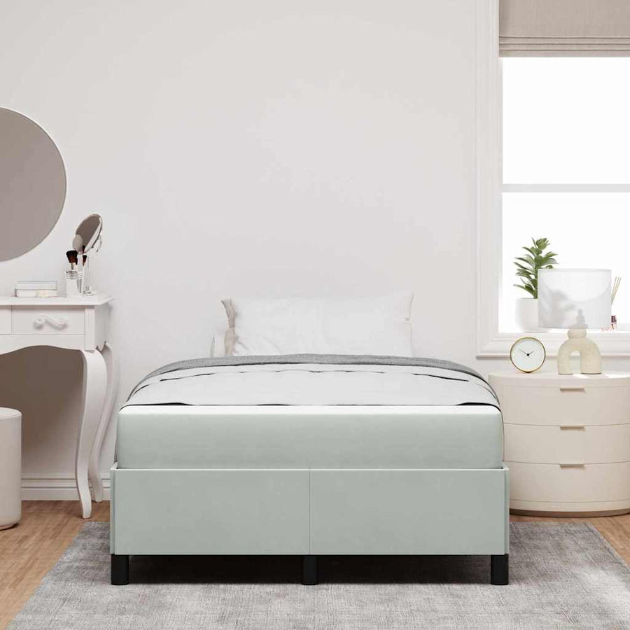 Bedframe Anders Wit en lichtgrijs 120 x 190 cm Fluweel