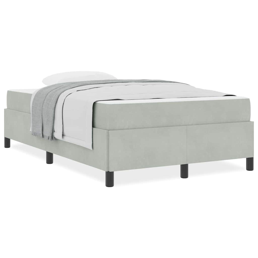 Bedframe Anders Wit en lichtgrijs 120 x 190 cm Fluweel