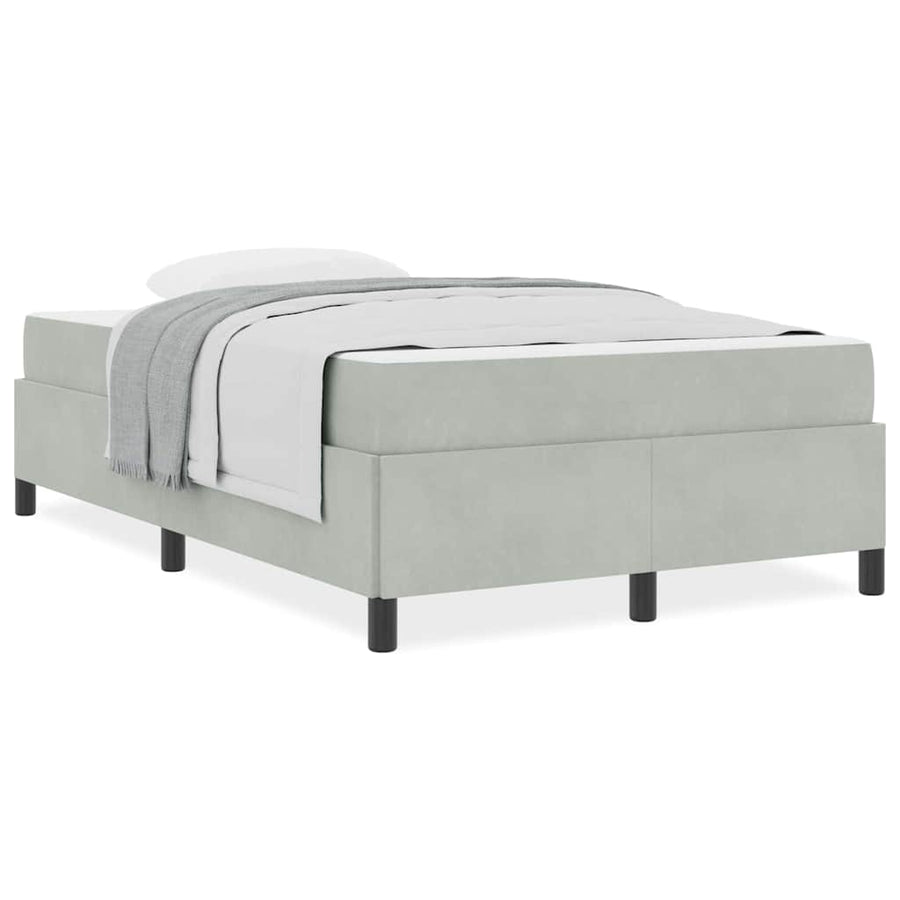 Bedframe Anders Wit en lichtgrijs 120 x 190 cm Fluweel
