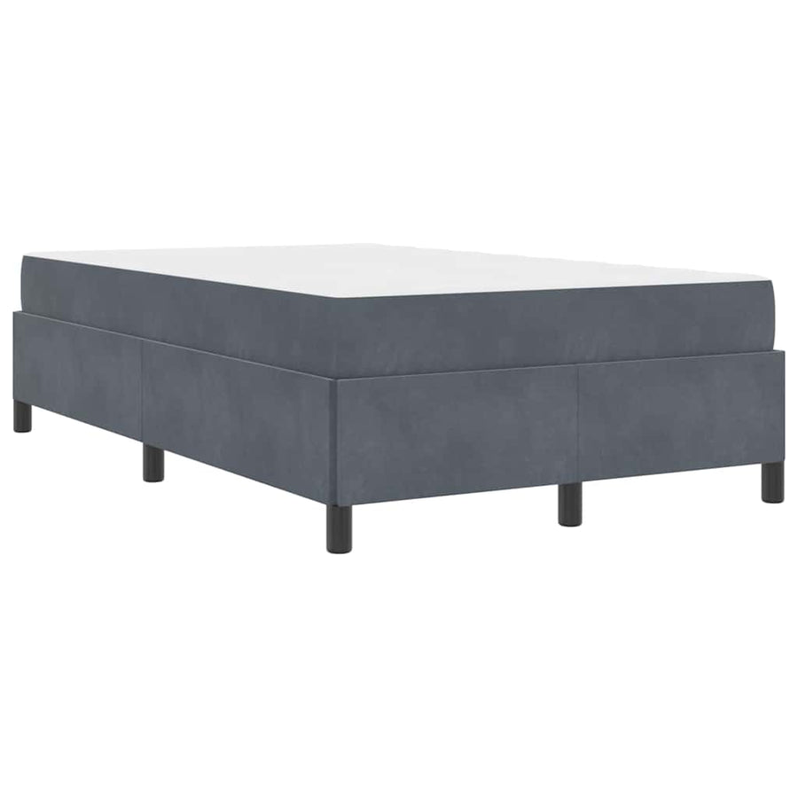 Bedframe Anders Donkergrijs en Wit 120 x 190 cm Fluweel