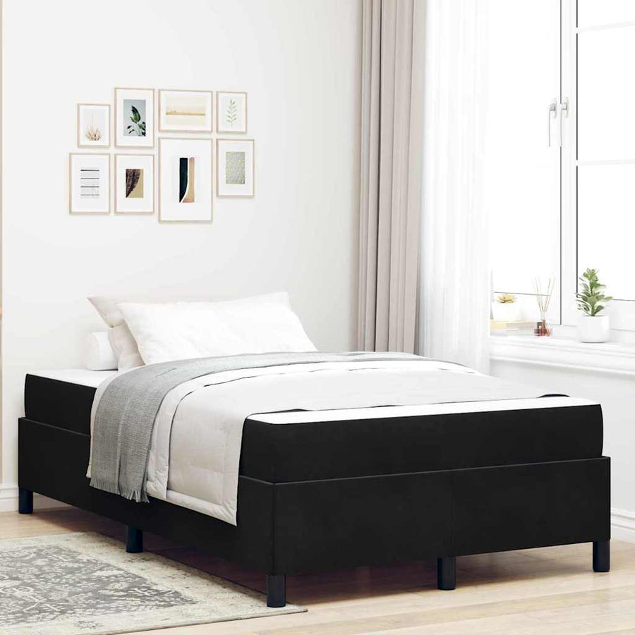 Bedframe Anders Zwart en Wit 120 x 190 cm Fluweel