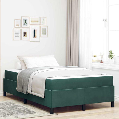 Bedframe Anders Donkergroen en Wit 120 x 190 cm Fluweel