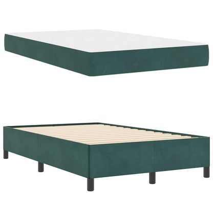 Bedframe Anders Donkergroen en Wit 120 x 190 cm Fluweel